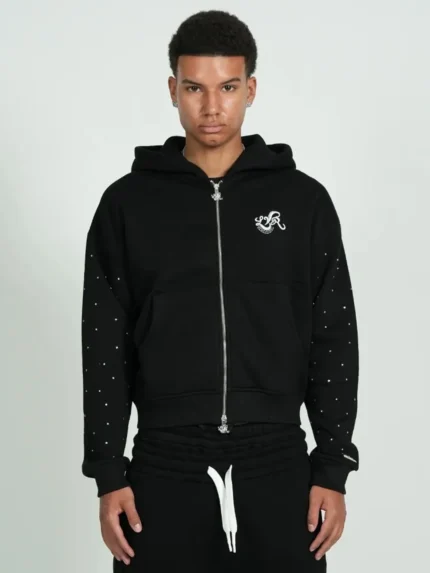 Levoleur Raws Zipper Black Hoodie