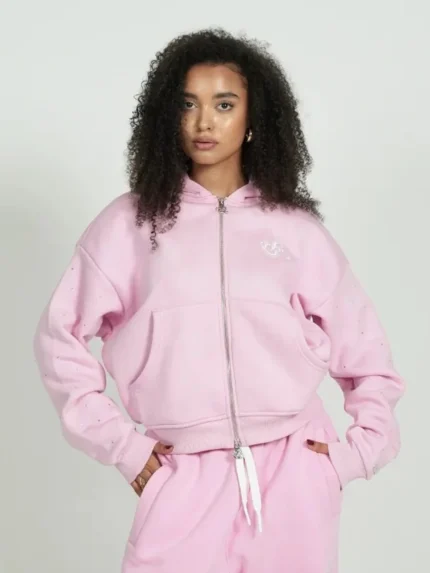 Levoleur Raws Zipper Pink Hoodie